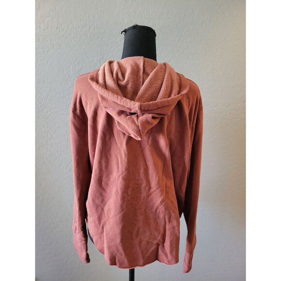 Aerie Offline Brown Long Sleeve Hooded Sweatshirt Size M Active Wear Athletisure - Picture 4 of 10